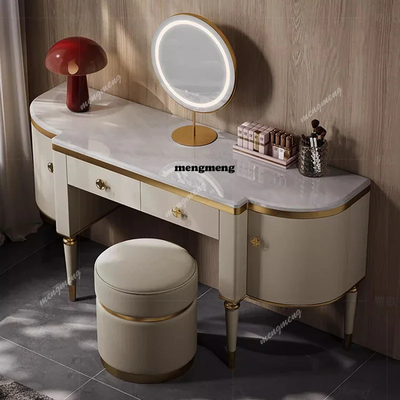 Hot sales European Tall Vanity Table Luxury Mid Century Women Closets Dressing Table Drawers Makeup Mesa De Maquillaje Home Furn