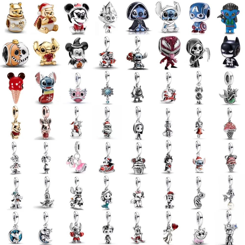 

Новый хит продаж, серебро 925 пробы, милый мультяшный медведь, мышь, тыква, кулон из бисера, оригинальный браслет, аксессуары для самостоятельного изготовления, изысканные ювелирные изделия