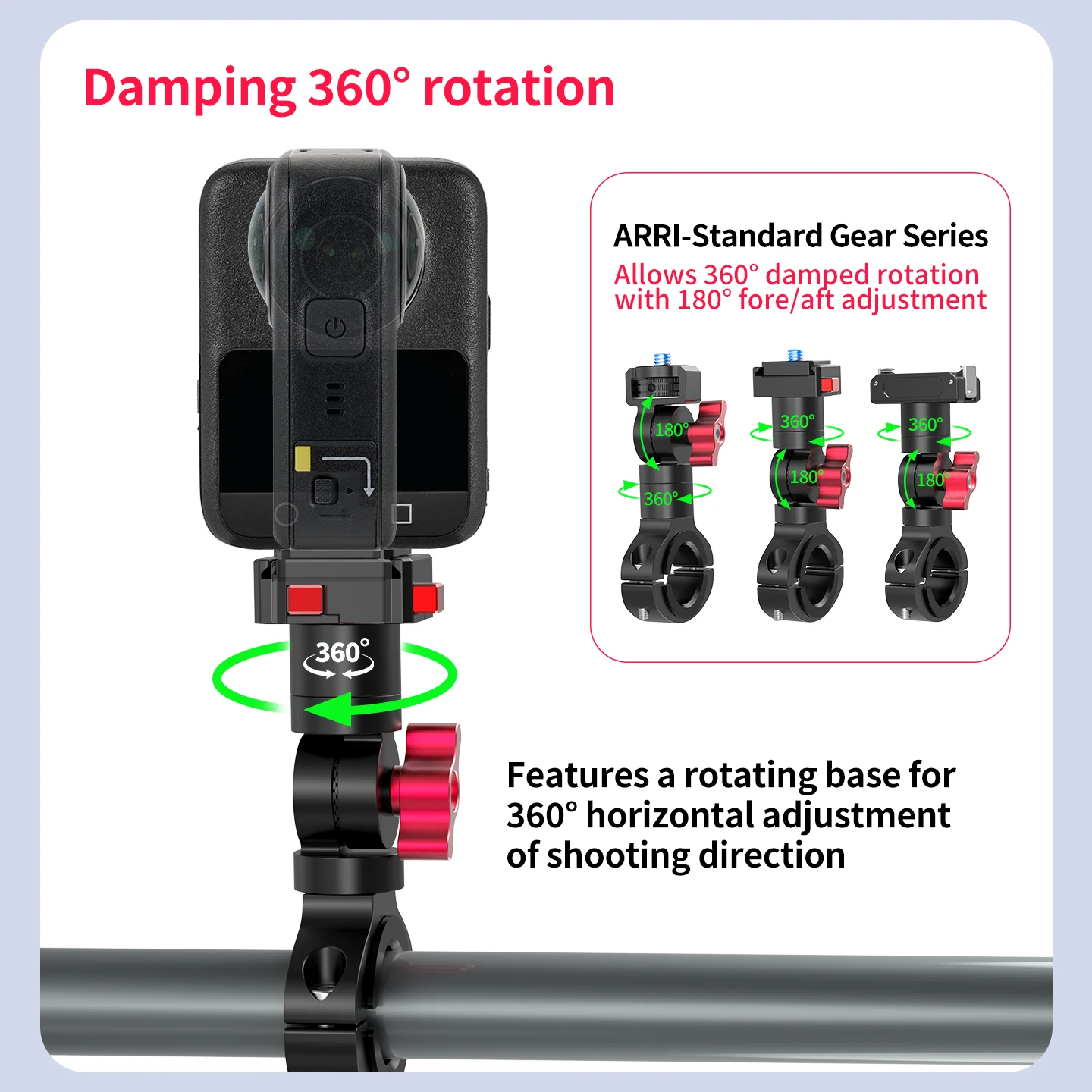 Motorrad Kamera Halterung Aluminium Fahrrad Lenker Klemme Magnetische Für DJI Osmo 360 Action 5 Pro 4 3 2 GoPro Insta360 Halterung – Detail 6