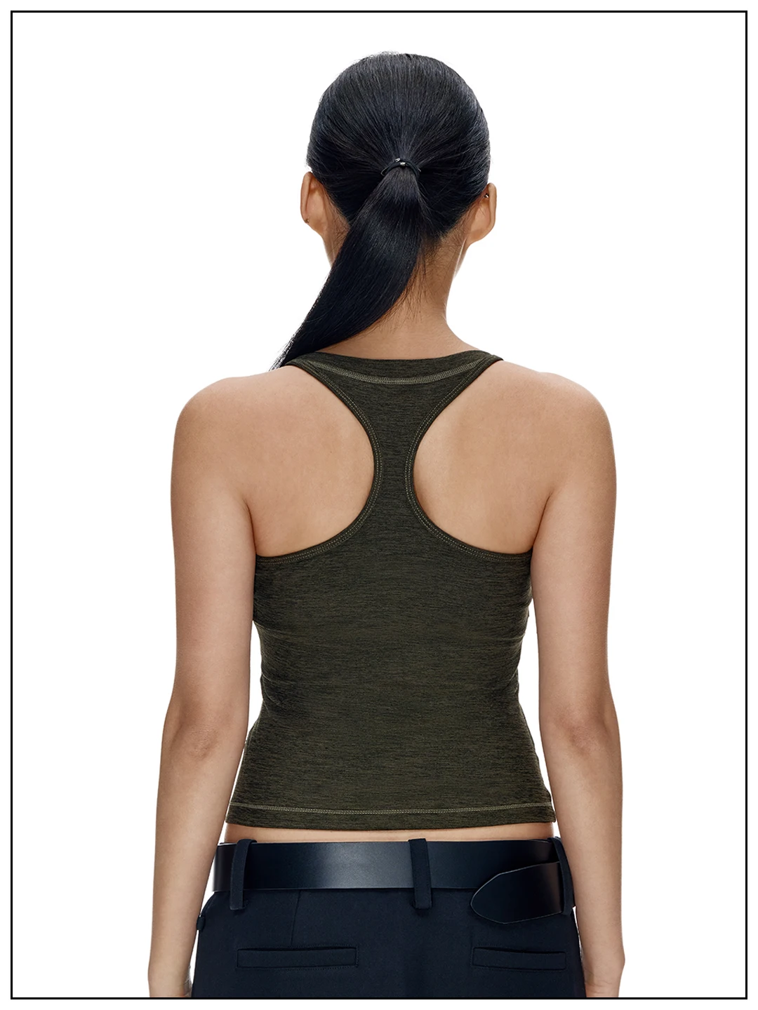 

Модный укороченный топ-майка с U-образным вырезом для йоги, из смесового полиэстера и спандекса, для повседневной носки