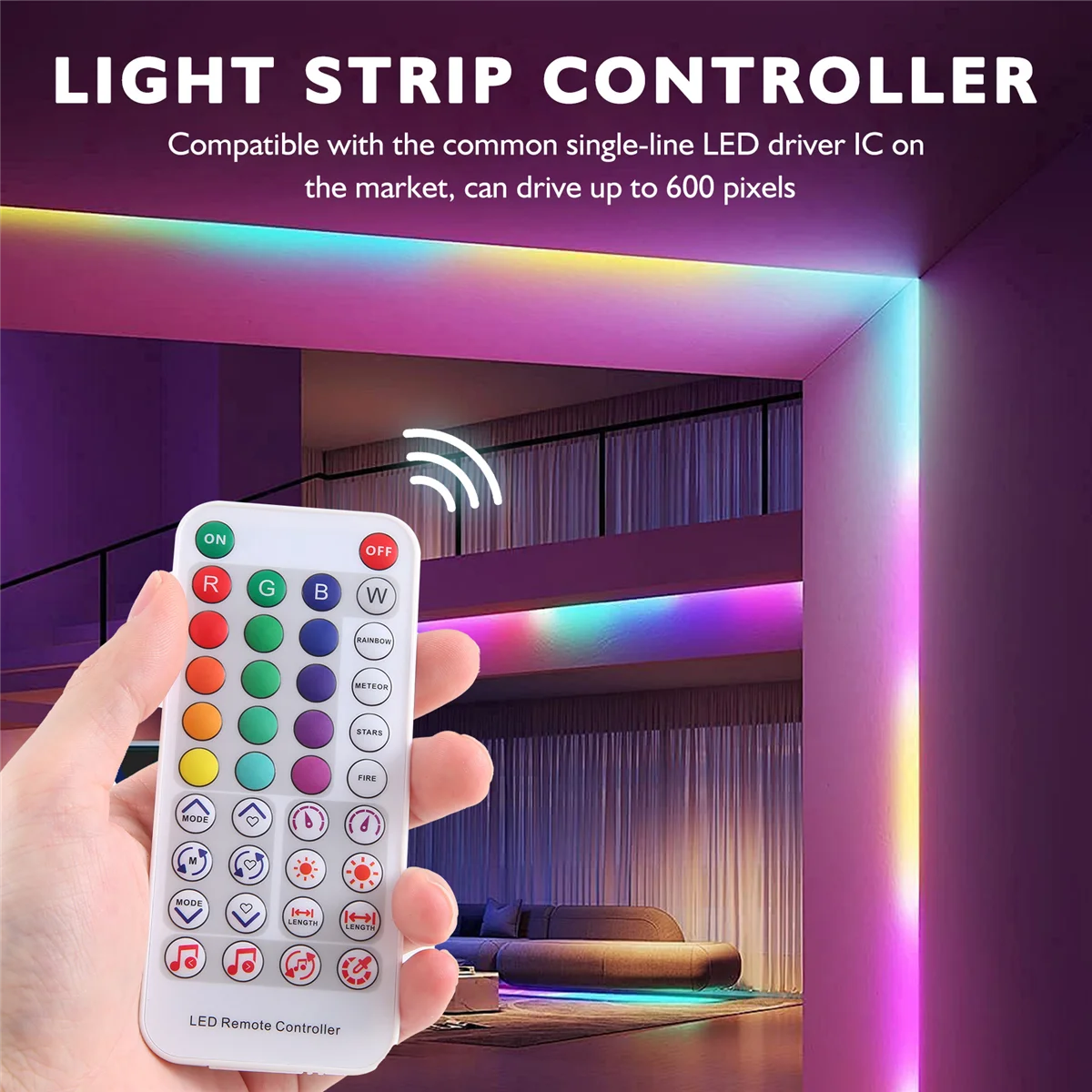 ABZV-RGB Pengendali Pintar Bluetooth Musik Pintar SP611E untuk WS2812B SK6812 WS2811 Strip Pita RGB LED Beralamat