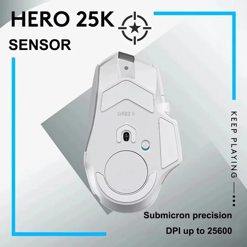ل G502 X LIGHTSPEED مفاتيح ميكانيكية بصرية ماوس ألعاب لاسلكي HERO 25K مستشعر الألعاب مع واجهة USB