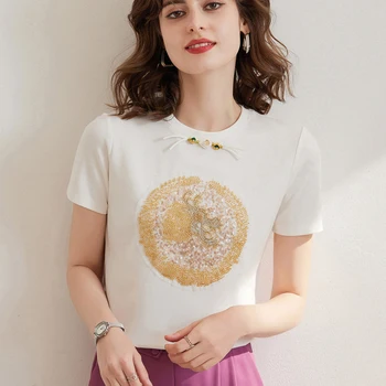 여성용 반팔 니트 가디건, 캐주얼 V넥 상의, 루즈 블라우스 풀오버, 단색 티, 여름 Best5 여성용 반팔 니트 가디건, 캐주얼 V넥 상의, 루즈 블라우스 풀오버, 단색 티, 여름 Best5