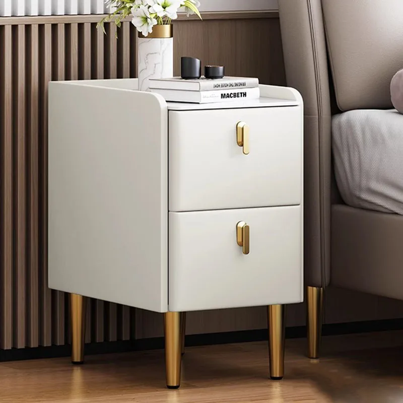 منظم غرفة النوم بجانب السرير، خزائن القهوة المتنقلة، أدراج Librero، منضدة خشبية فاخرة، أثاث منزلي Smart Mesa De Noche #6