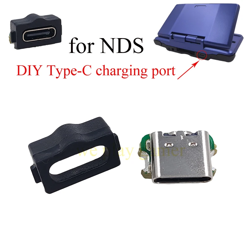 1-5 مجموعة USB-C USB ترقية نوع-C شحن ميناء أطقم لنينتندو DS NDS نوع-C شحن ميناء موصل مقبس