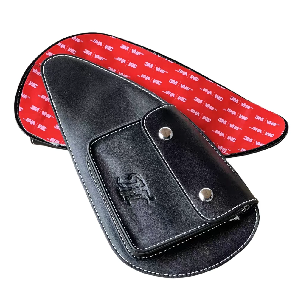 For CFMOTO 450clc retro side bag genuine leather motorcycle storage quick access fuel tank cruise