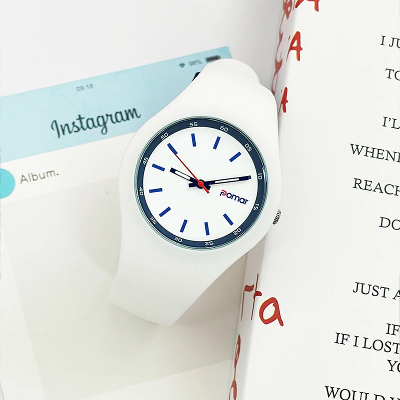 ساعة بومار كوارتز رقمية جديدة من السيليكون، عصرية، لطيفة، عصرية، مقاومة للماء، ملابس يومية، رياضية، ساعة زوجين بسيطة