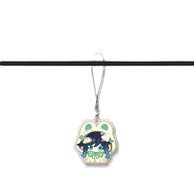 4 шт. Genshin Impact Venti Wanderer Albedo Xiao kawaii мобильный кулон украшение для рюкзака маленький подарок