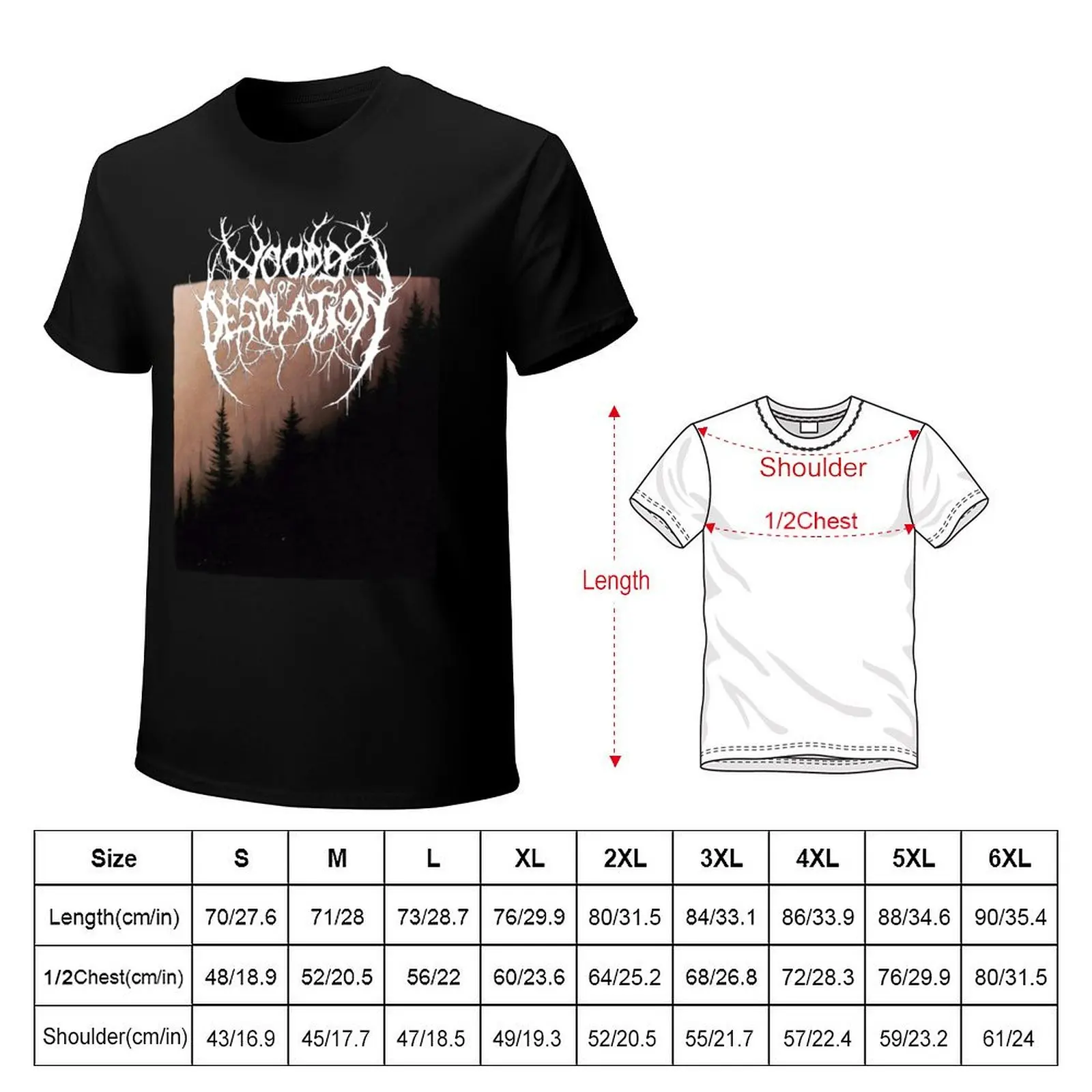 Woods of Desolation - Torn Beyond Reason - Black Metal T-Shirt quick drying custom t shirt men graphic tees