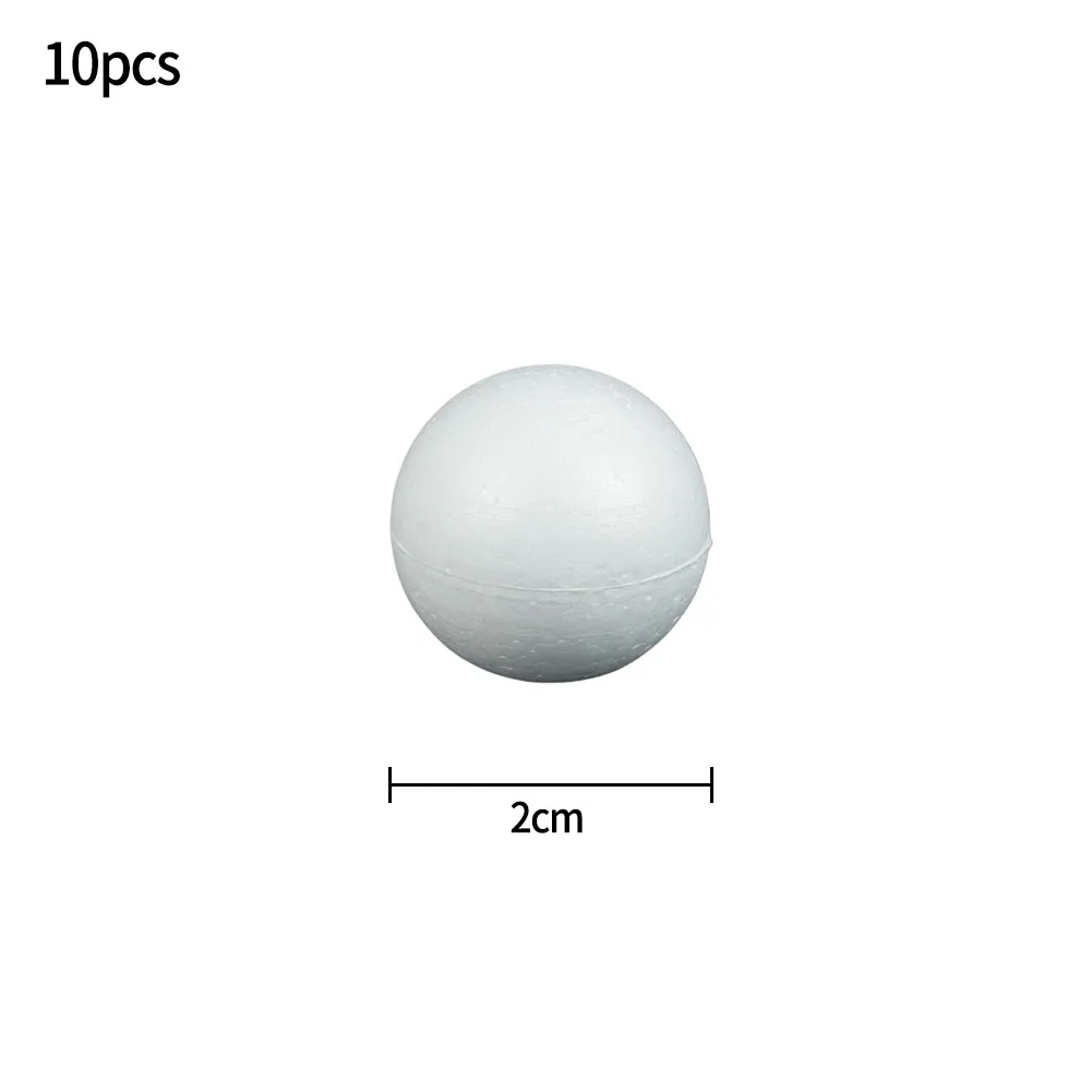 

10pcs DIY Party Solid Foam Ball Polystyrene Balls Project Round Tree Wedding Christmas Foam Craft Balls Christmas Decorations