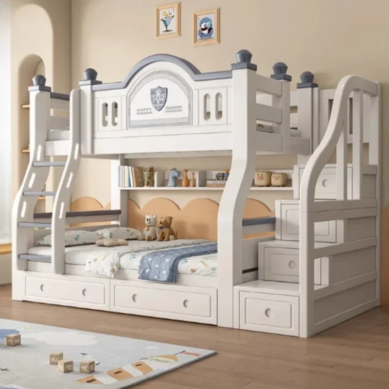 Drawers Headboard Double Bed Wooden Nordic Storage King Size Children Bunk Bed Pretty Modern Cama Matrimonial Bedroom Furniture