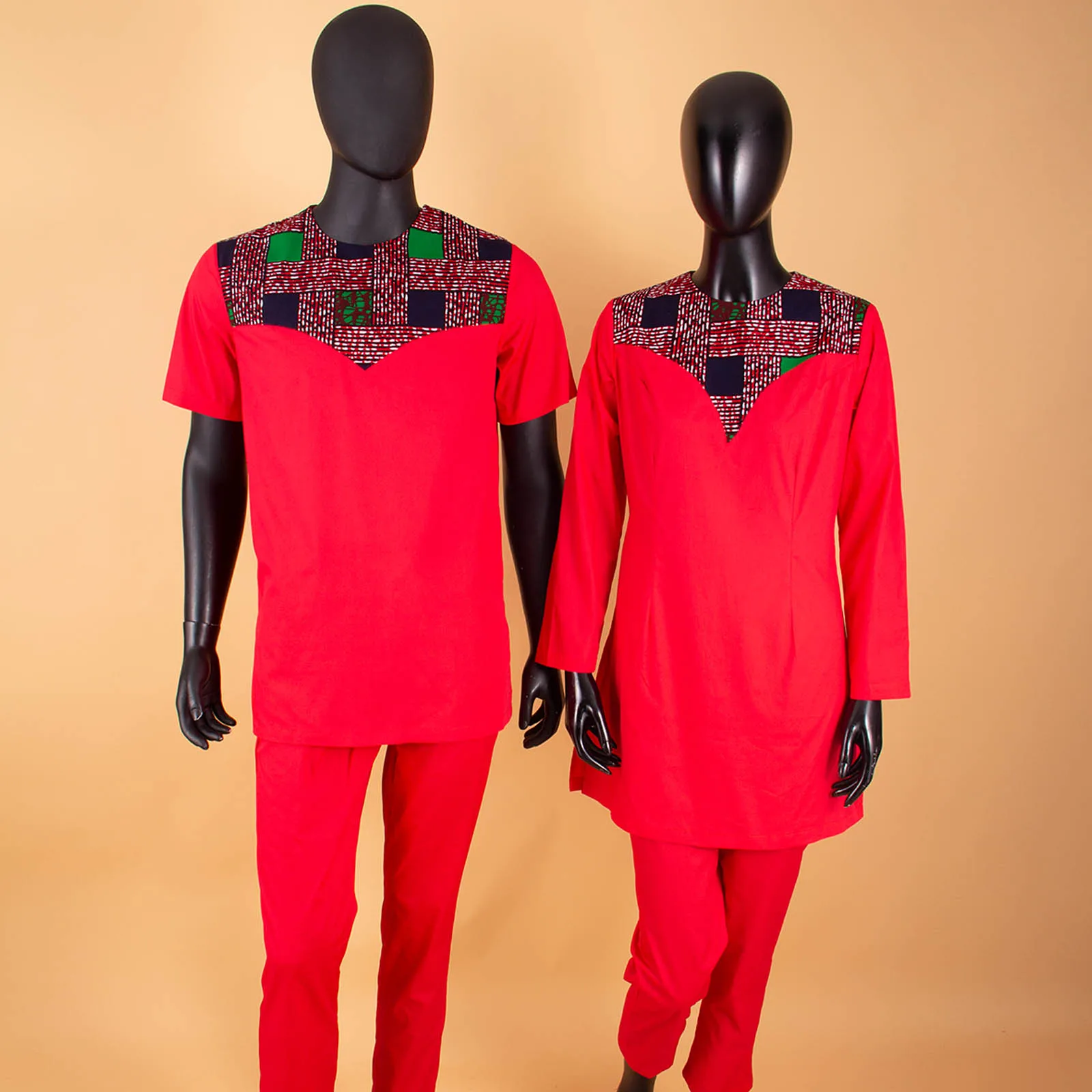 Vêtements Africains pour Couples, Bazin Riche, Vêtements Imprimés Ankara, Assortis aux Tenues pour Hommes, Ensembles Hauts et viser Faits à la Main,