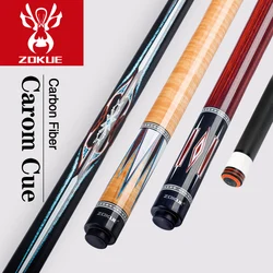 ZOKUE Carom Stick Professional Carom Billiard Cue Korean 3 Cushion Billiard Cue Carom Taper 12mm Tip 142 cm Libre Cue with Case