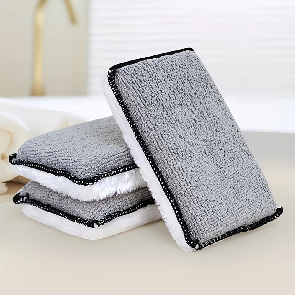 2 Microfiber Sponges for Car Interior Detailing, Car Wash Sponges, Interior Cleaning Sponges, Car Cleaning Sponges for Removing Stains, Double-Sided Sponges for Cleaning Leather, Plastic, Vinyl, and Interior Trim, Kitchen Cleaning Sponges for Wiping
