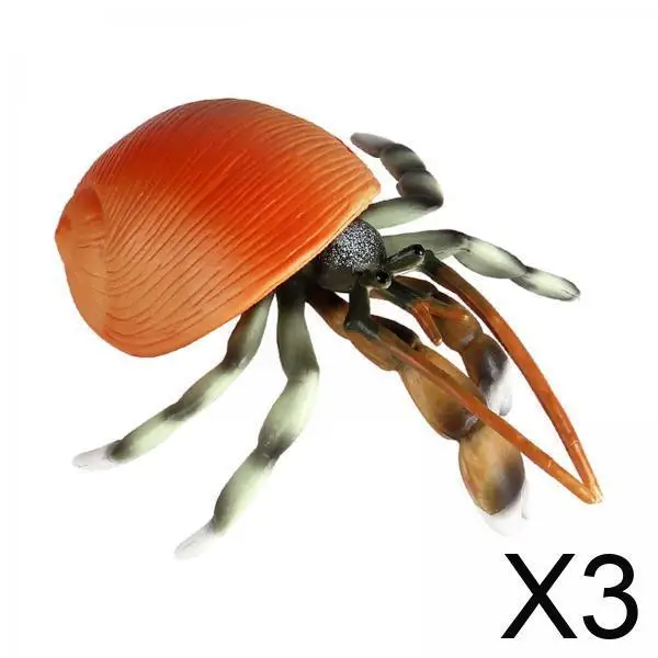 

Набор из 3 фигурок животных-отшельников, обучающие статичные модели из пластика, игрушки-украшения для Хэллоуина, для детей дошкольного возраста, малышей и подростков