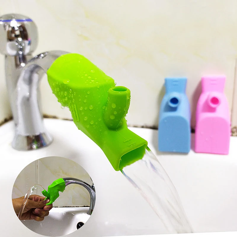 

High Elastic Silicone Water Tap Extension Sink Children Washing Device Bathroom
