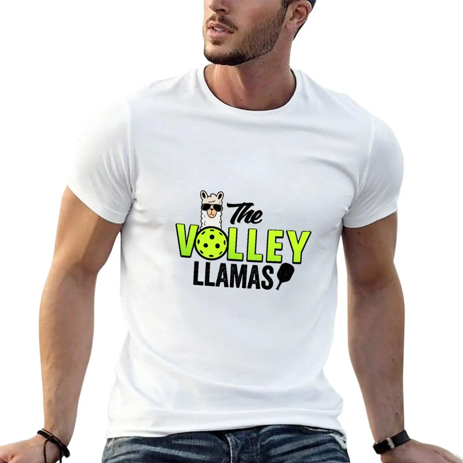 New Pickleball Gifts The Volley Llamas funny Pickleball Shirt T-Shirt graphic t shirt t-shirts man oversized t shirt men