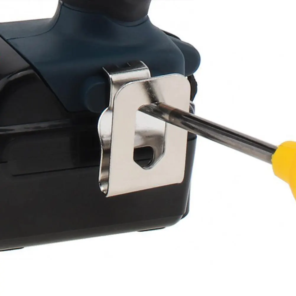 

1 Set Diy Hand Tool Electric Drill Holder Hanger Hook Handsfree Portable Metal Compatible N268241 Stainless Steel Durable