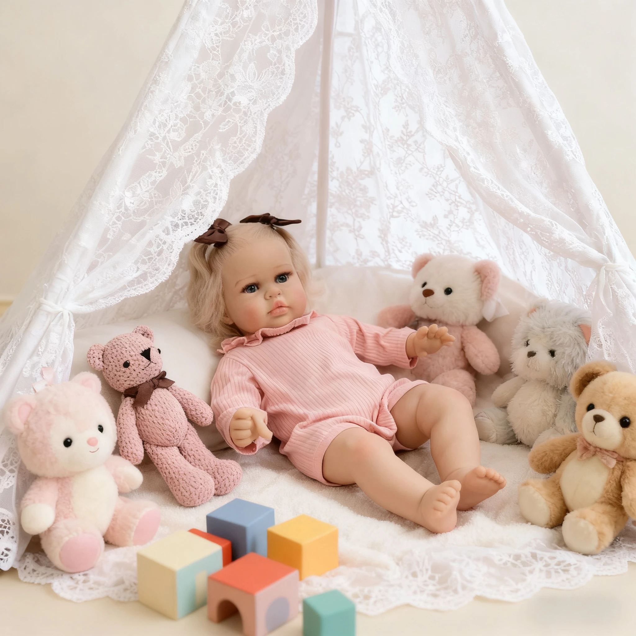 

NPK 24-дюймовый рождественский подарок Ellie Reborn Princess Girl, реалистичная мягкая на ощупь 3D-кожа Soft Touch