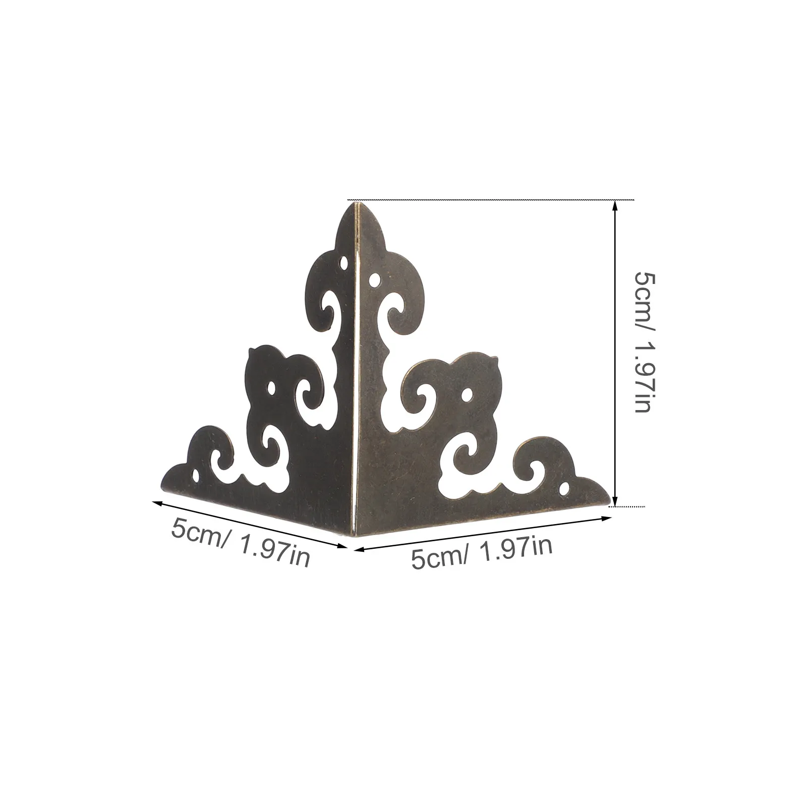 10Pcs Rustic Metal Corner Protectors Vintage Style Iron Box Corners for Tea Candy Gift Packaging Decorative Protective Edge