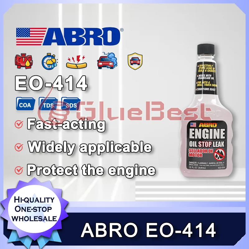 

ABRO EO-414 Добавка для очистки моторного масла для защиты от износа, контроля шума и улучшения производительности, расширенный срок службы