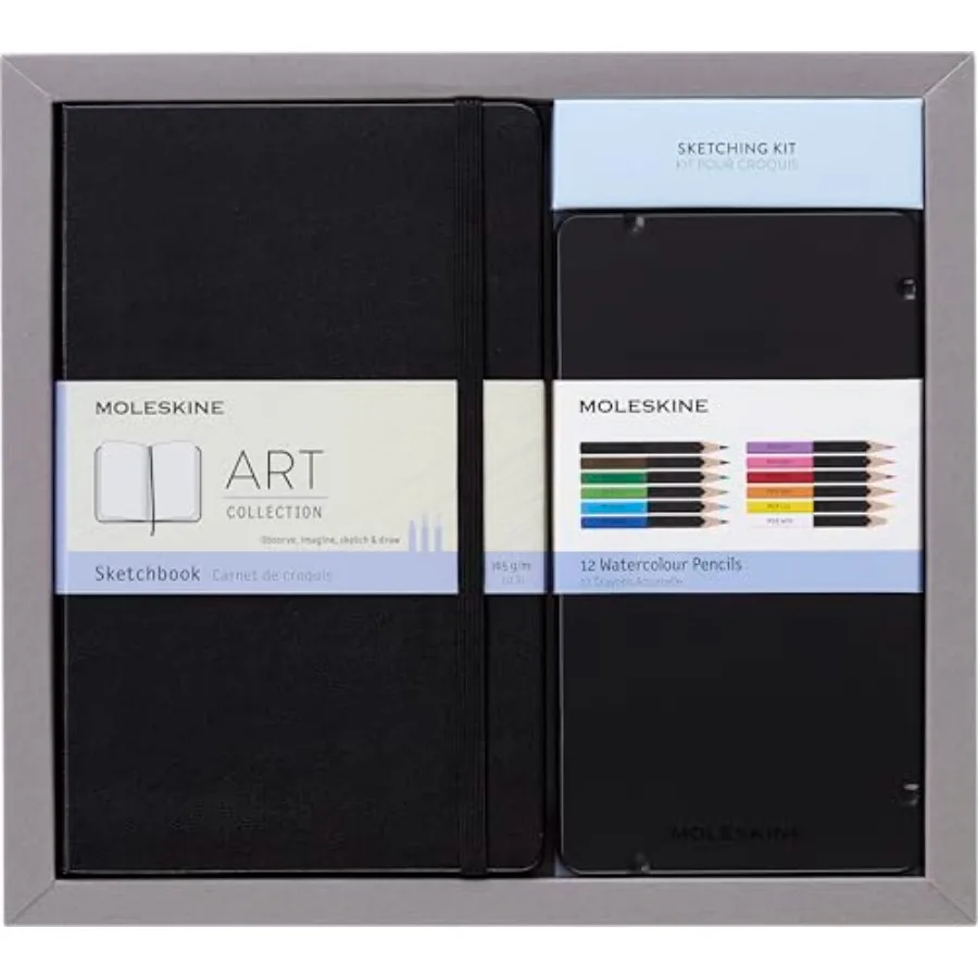 

Sketchbook and Watercolor Pencil Set Hard Cover 5 x 8.25