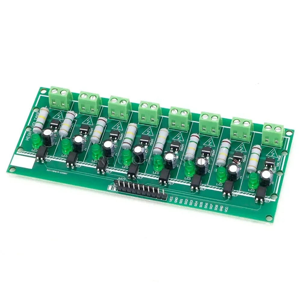 AC 220V 8 Channel MCU TTL Level 8 Ch Optocoupler Isolation Test Board Isolated Detection Tester Module PLC Processors