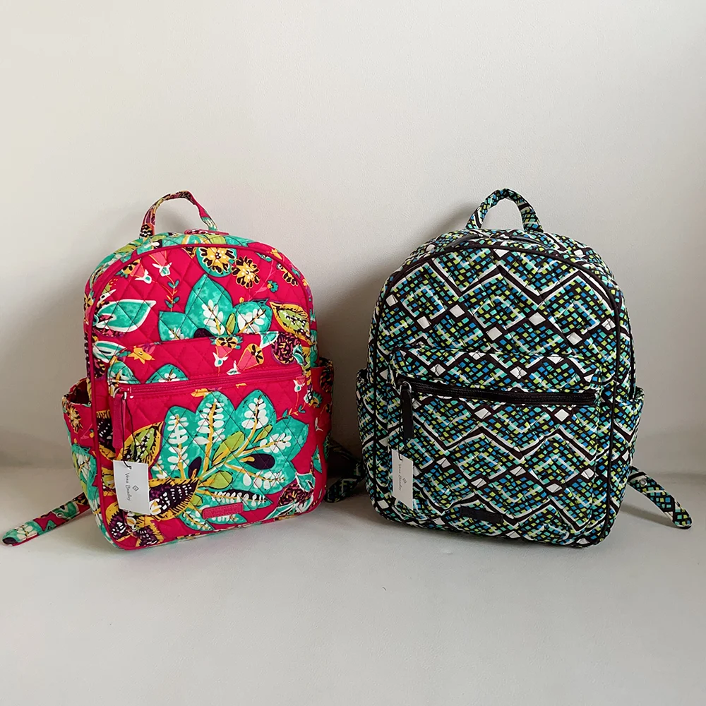 VB pure cotton environmentally friendly printed mini cute backpack, small backpack, short distance travel portable backpack