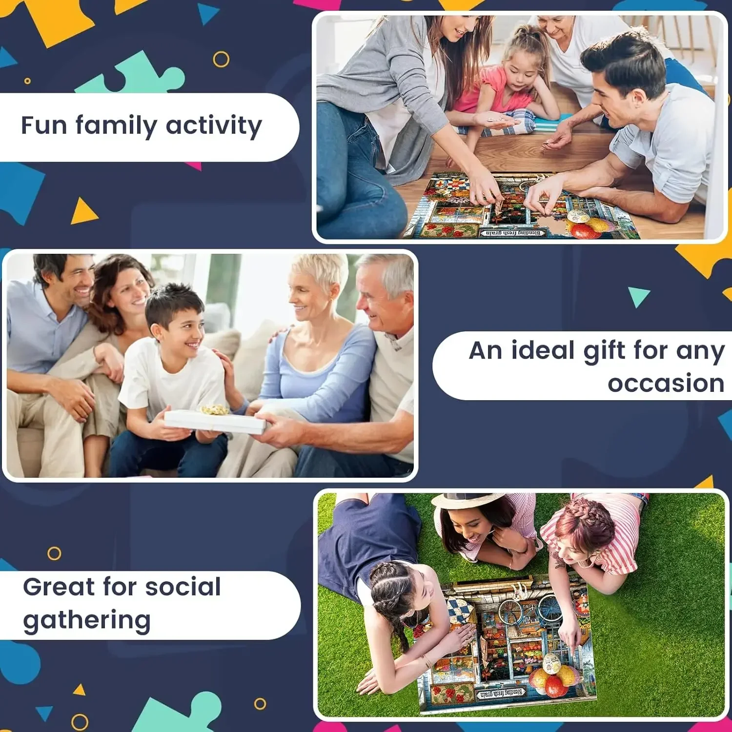 Adult Dog Fruit Shop Landscape Puzzles 1000/500/300/120 Piece Jigsaw Puzzle for Adult Challenging Educational Perfect Game Night