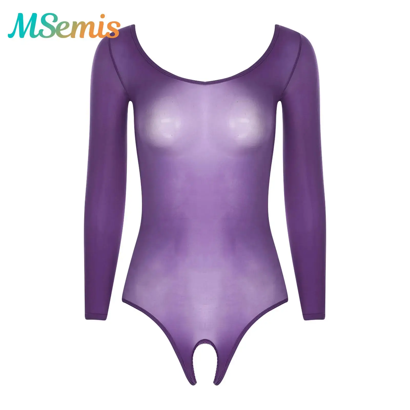 

Женское нижнее белье, цельное боди, нижнее белье, сексуальная ночная рубашка, открытая промежность, длинный рукав, масляный глянцевый купальник, купальник