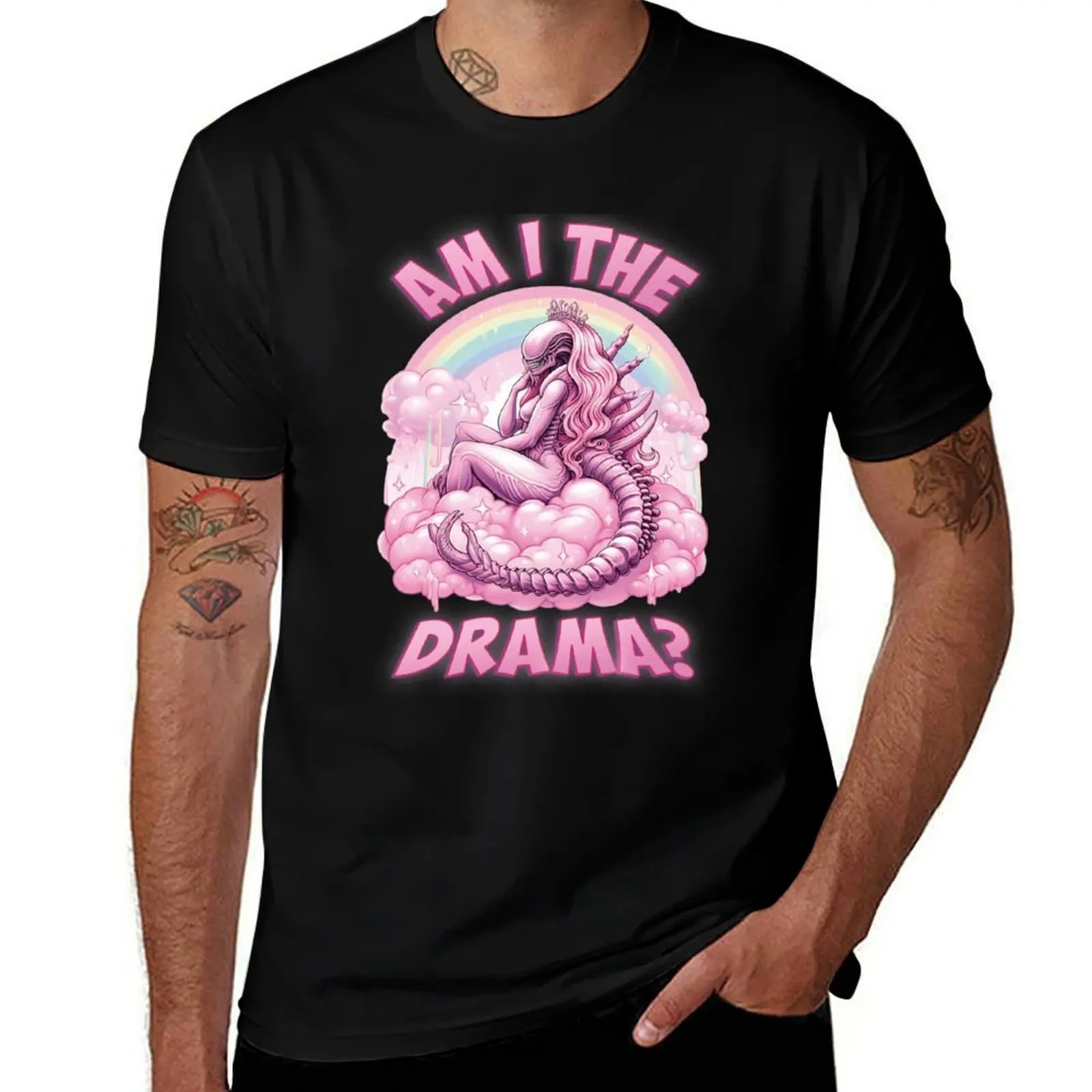 

Am I The Drama Queen Xenomorph T-Shirt cotton t shirts high quality t shirt man luxury t shirt for man T-shirt