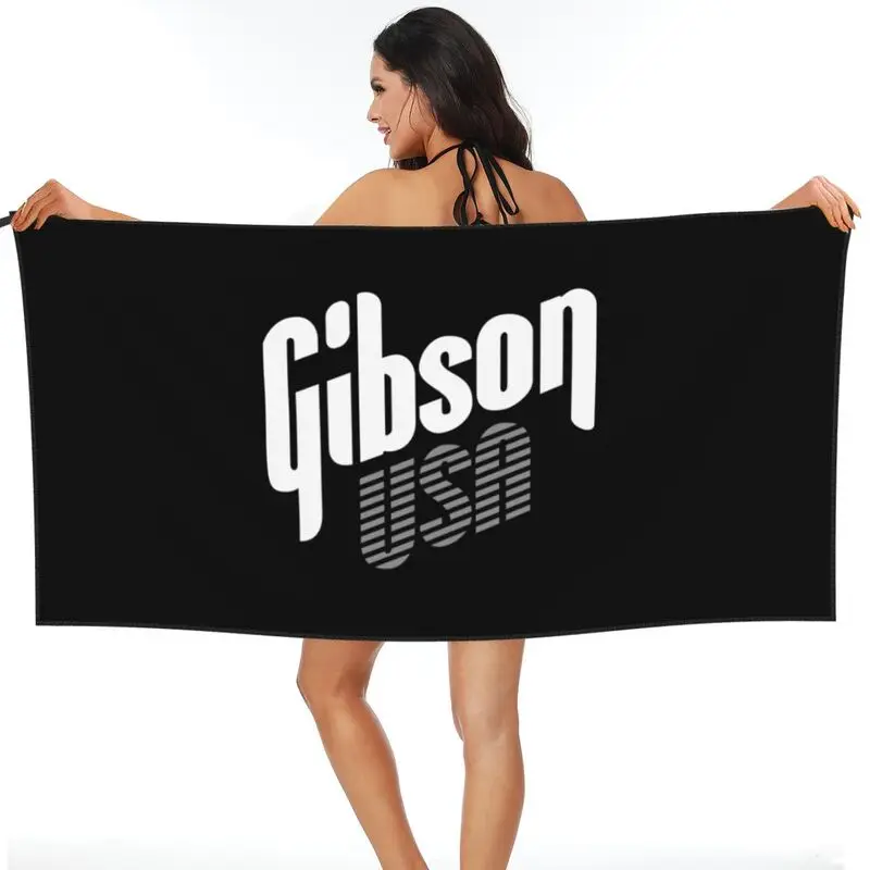 Gibson Usa Guitars Electric Bass Hard Rock Acoustic Quick dry Towel Surf Comfortable Sports Towel