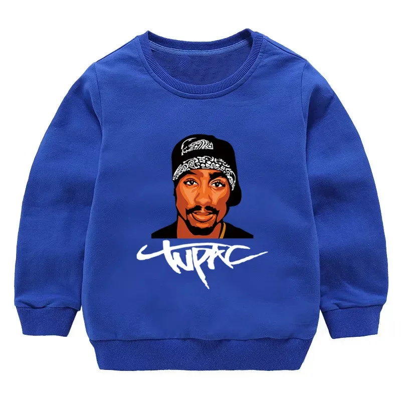 Kids Hoodies Fashion Rapper Tupac Long Sleeve Pullover T Shirts Boys Sweatshirts Toddler Sweatshirt Baby Girls Clothes,KYT287