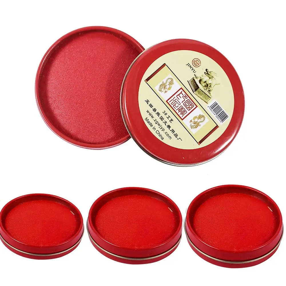 Clear Stamping Mini Fingerprint Ink Pad For Notary Quick-drying Thumbprint Ink Pad Red Color Anti-Fake Signing Inkpad Finance