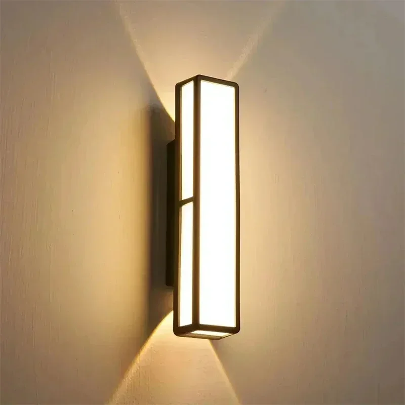 Outdoor Light Waterproof Rectangular Retro Wall 85-265V Garden Home Decorative lampara de pared Porch Lamp