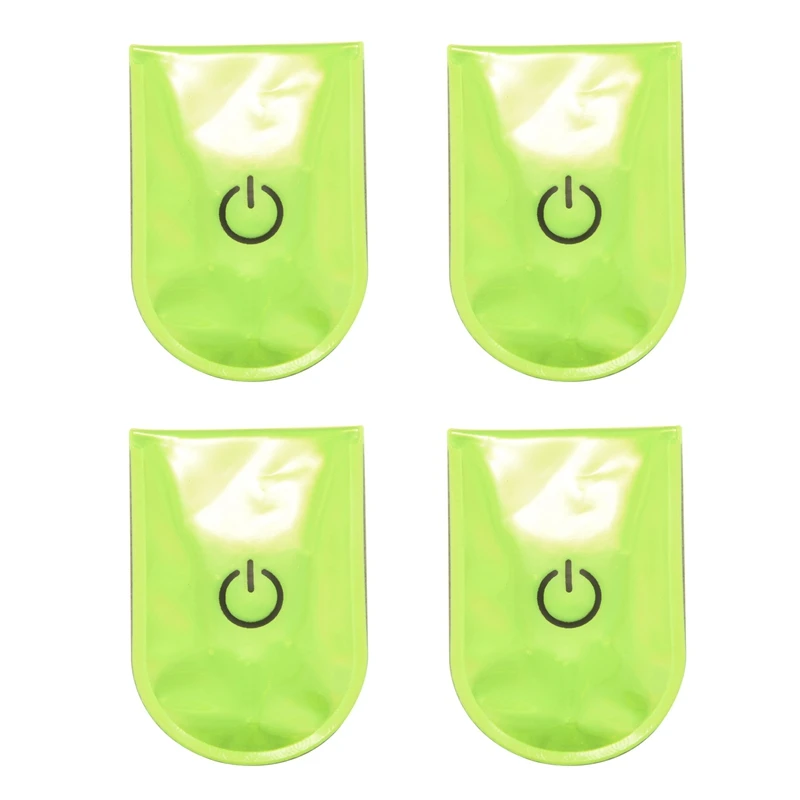 4X Outdoor Sports LED Safety Light Reflective Magnetic Clip On Strobe Running Walking Bike Cycling