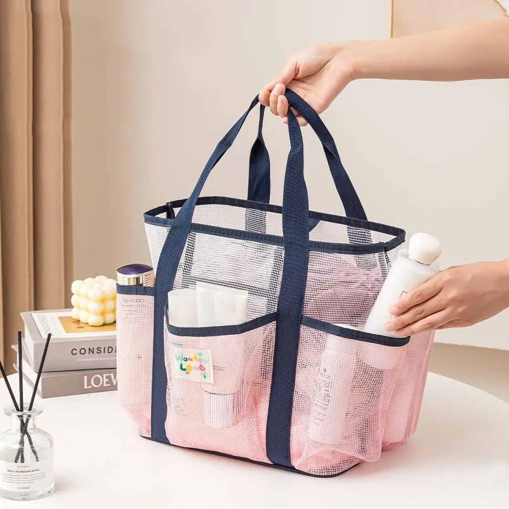 

Handbag Mesh Toiletry Bag Multi-pouch Large Capacity Clothes Storage Bag Fresh Color Cosmetic Bag Hanging Shower Organizer