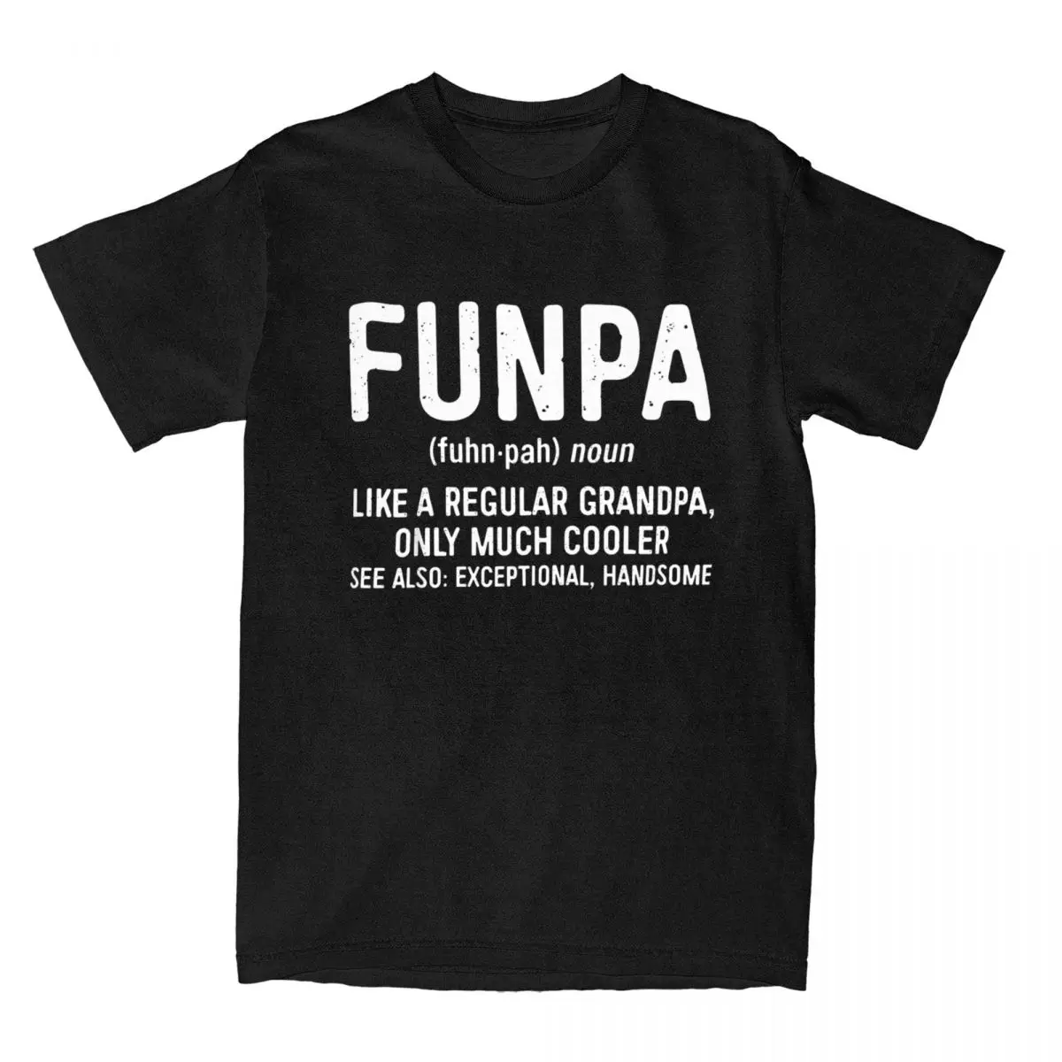 Men's T-Shirt Funpa Definition Like A Regular Grandpa Only Cooler Amazing Cotton Tee Shirt Father's Day T Shirt Tops Original