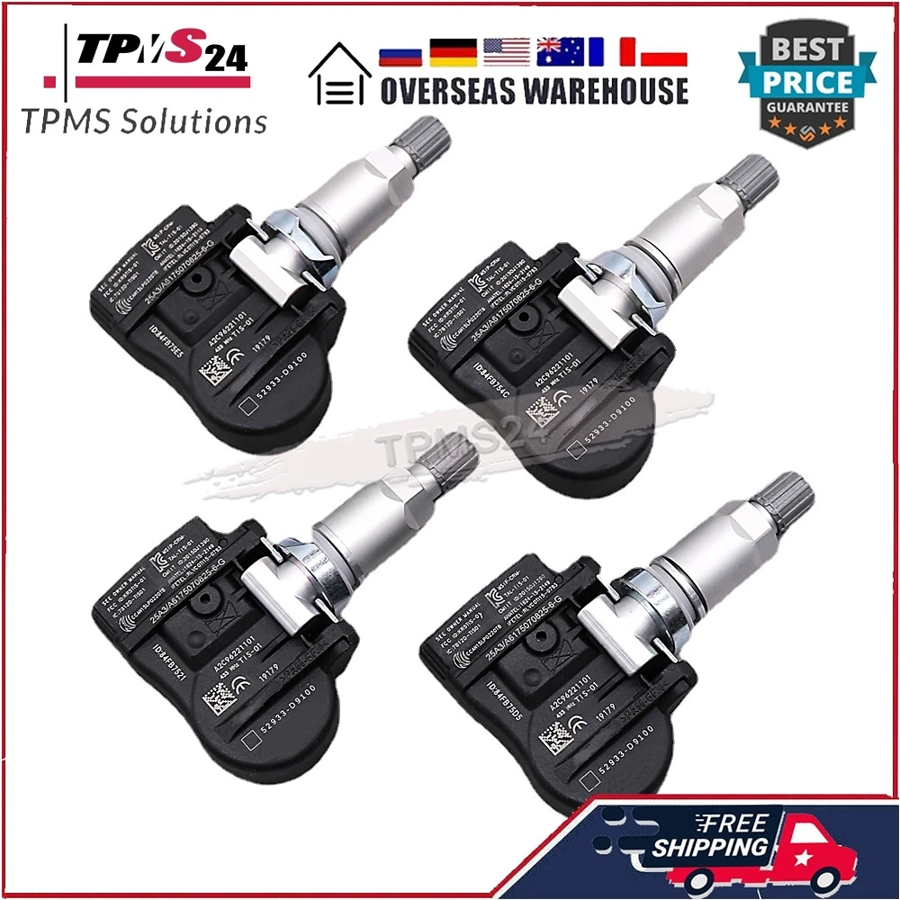 4X TPMS SENSOR For Kia Cadenza [YG] Picanto [JA] Sportage [QL] 433MHz TIRE PRESSURE MONITORING SYSTEM 52933-D4100 52933-D9100