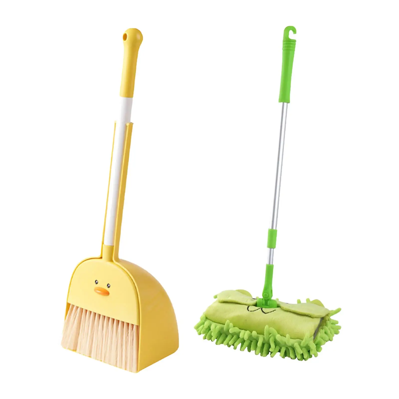 Mini Broom with Dustpan Mop for Kids Cartoon Holiday Gifts Kids Cleaning Toy Set