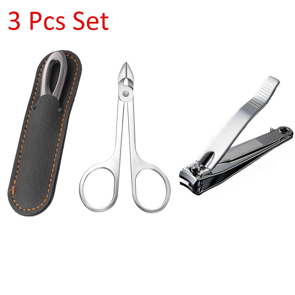 Ouriner Metal Nail File Stainless Steel Double Travel Nail File with Leather Cases and Non Slip Handle for Men and Women