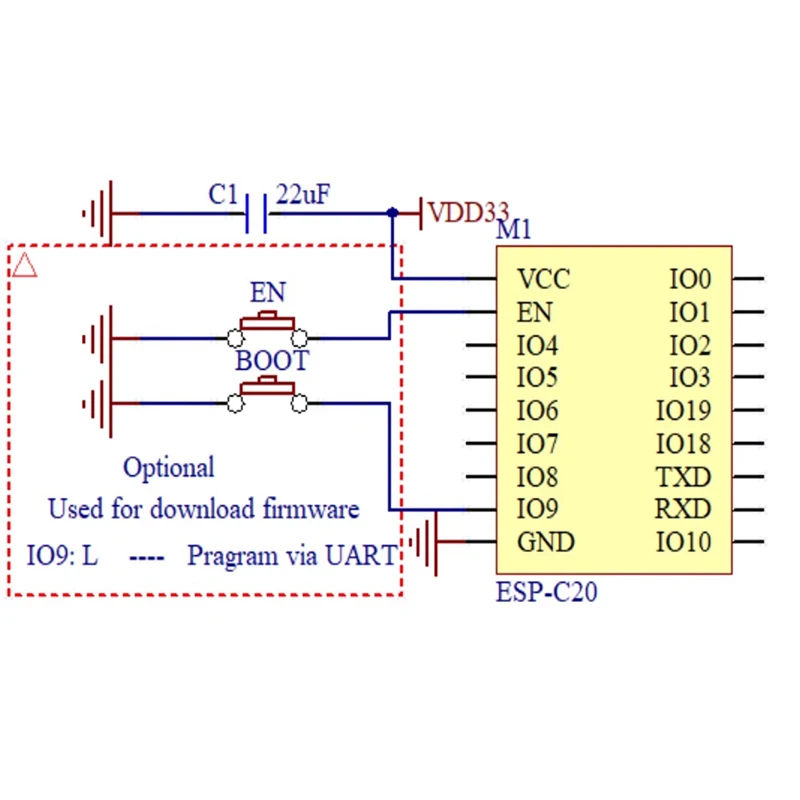 ESP32-C3 Series espressif Chip ESP32-C3-C20 Serial WiFi Module WiFi & Bluetooth Two-in-One Module MINI