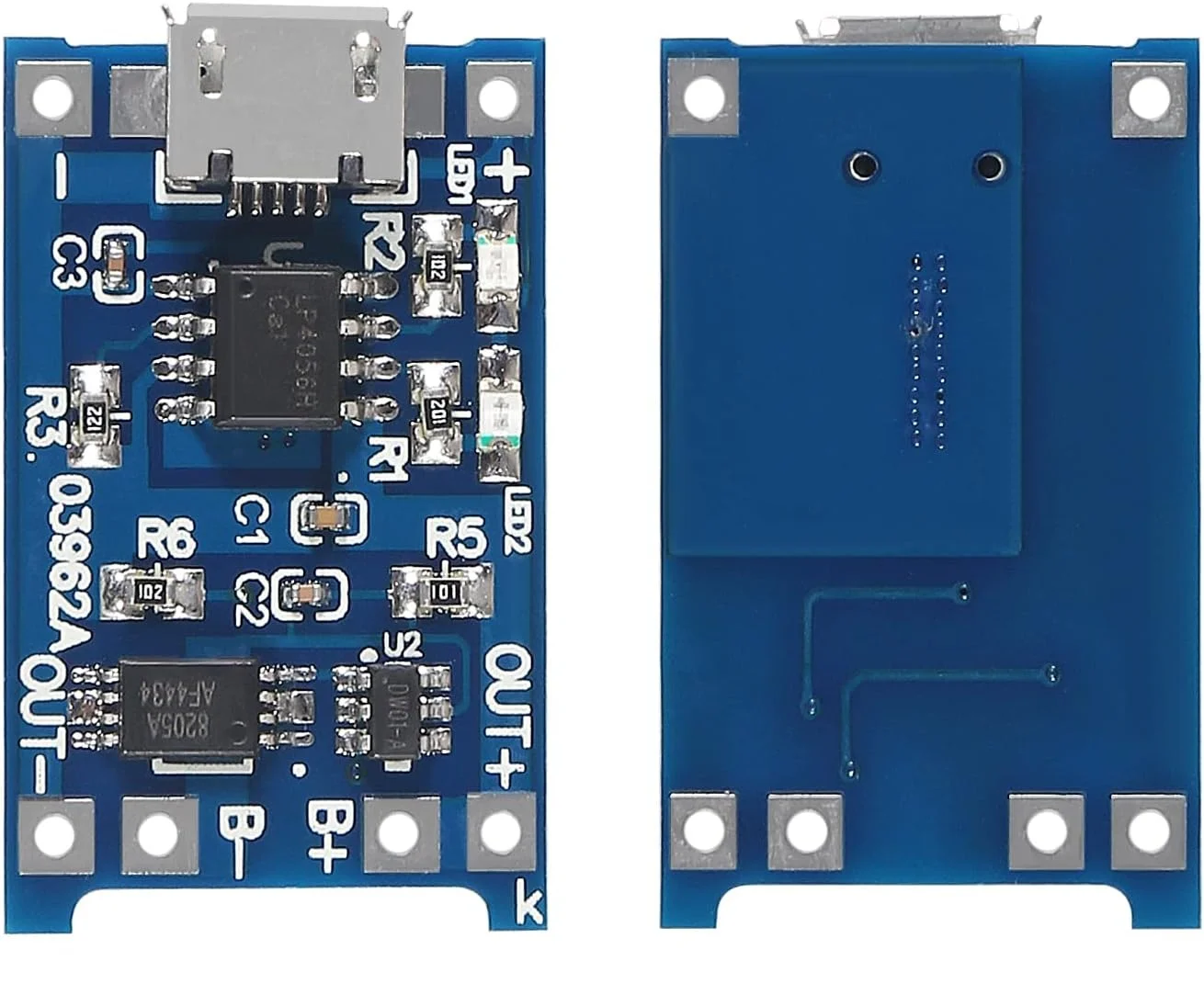 10 Stück 18650 Lithium-Batterie-Ladeplatinen TP4056 Mini/Micro USB Ladeplatine 5V 1A mit Schutzmodul