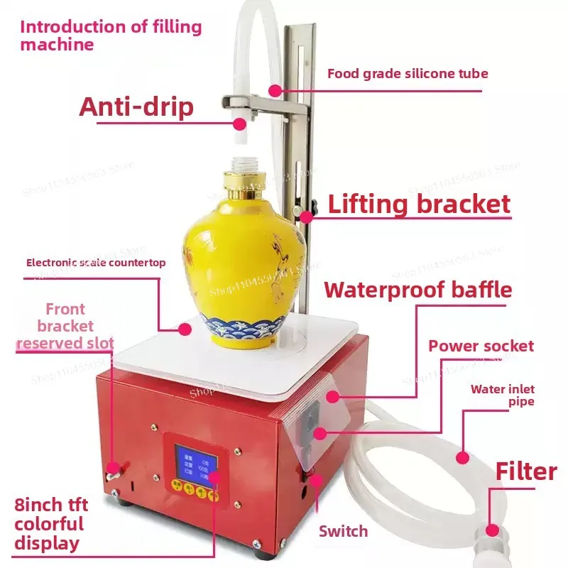 Commercial Paste Honey Filling Machine Gear Pump Weighing Type Viscous Liquid Automatic Filler 5kg