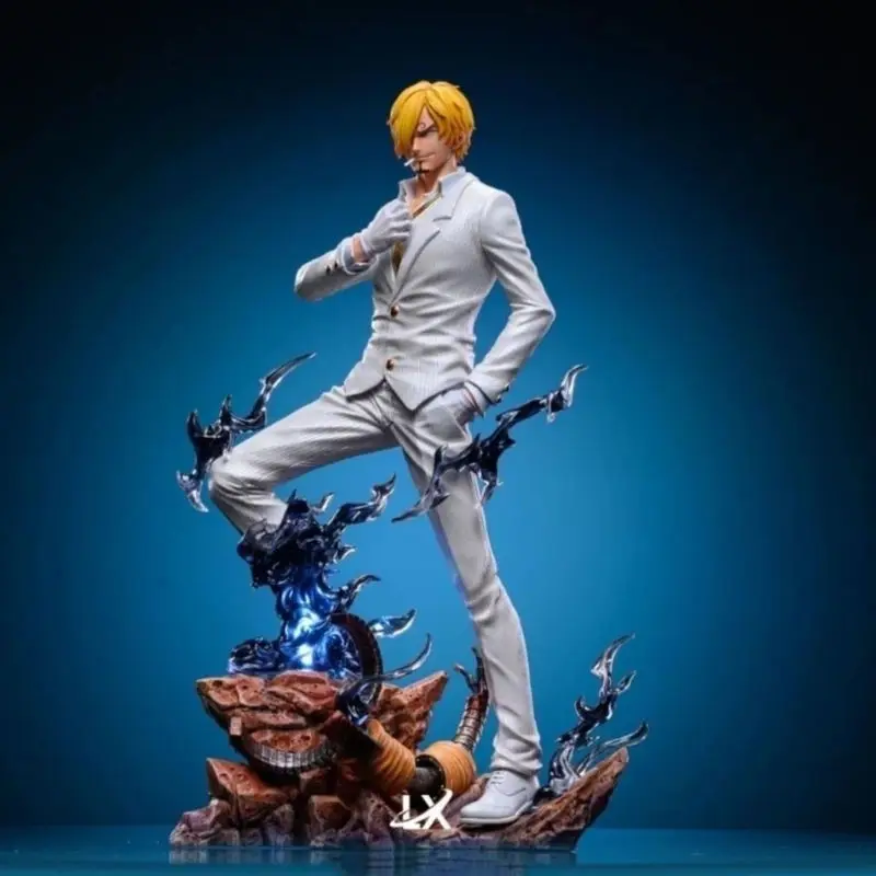 One Piece Premium Luminous Version GX Sanji Double Wing Sanji Interchangeable Heads GK Action Figure Statue Anime Collectible