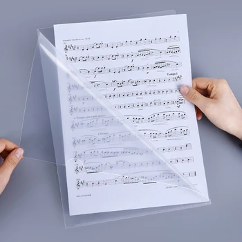 10 Pcs L בצורת תיקיית פלסטיק PP שקוף אחת-דף תיקיית A4 שני-דף סט משרד מסמך אחסון וארגון