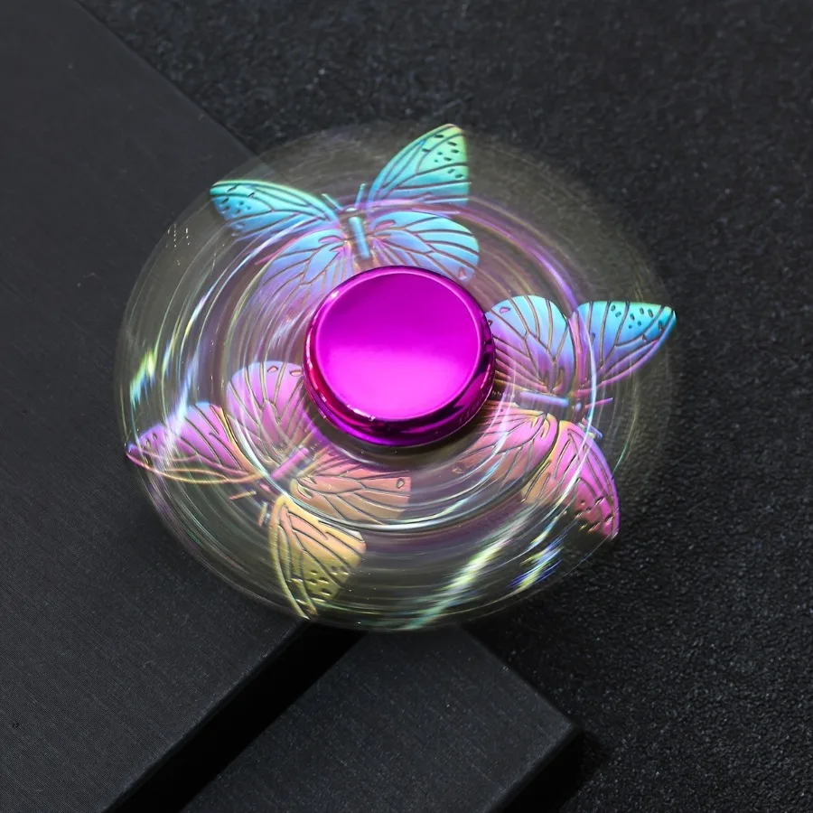 Colorful Metal Butterfly Spinner Toy, Sensory Finger Spinners for Tabletop Decor, Birthday Gifts, Durable Construction