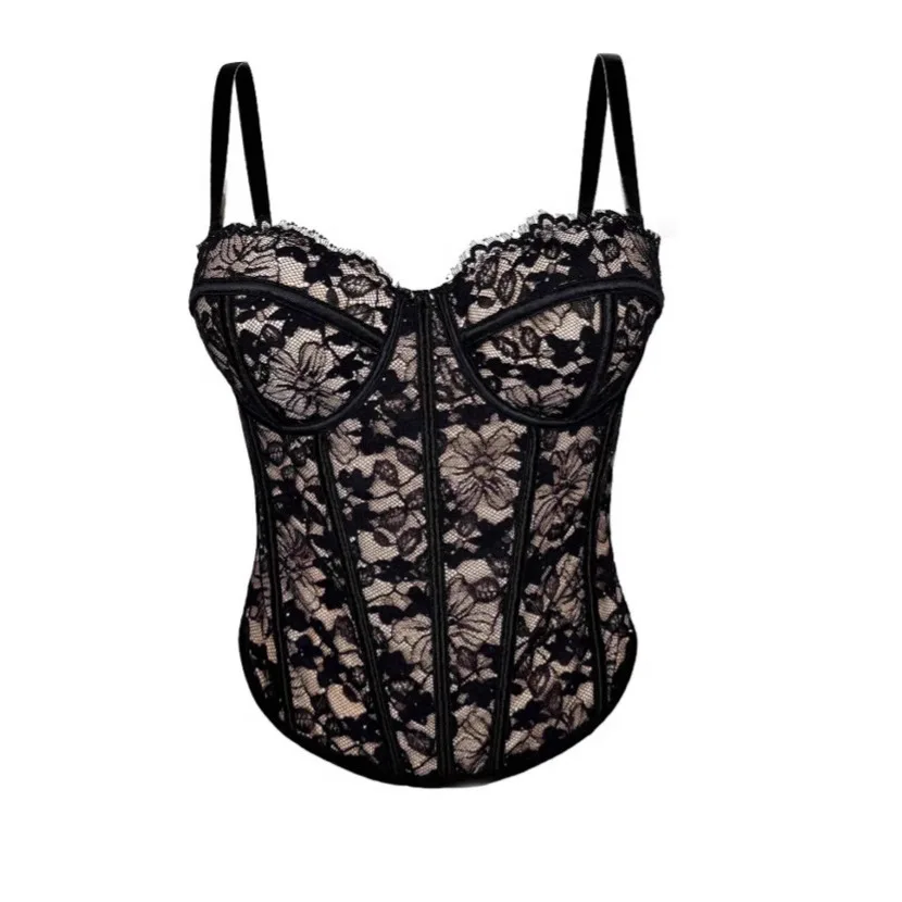 

Elegant Shaping Sexy Lace Women Corset Floral Lace Lady Bustier Girls Slim Evening Wear Crops Lady Club Party Body Shaper Top