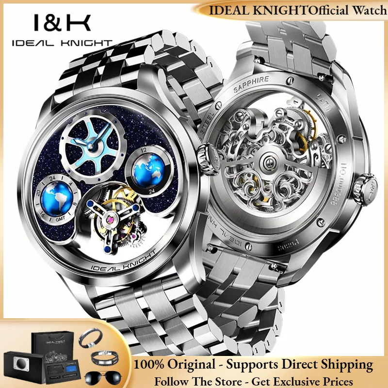 IDEAL KNIGHT 6805 Tourbillon Watch High Luxury Men Automatic Mechanical Watch Top Brand Original Men Watch Official Genuine