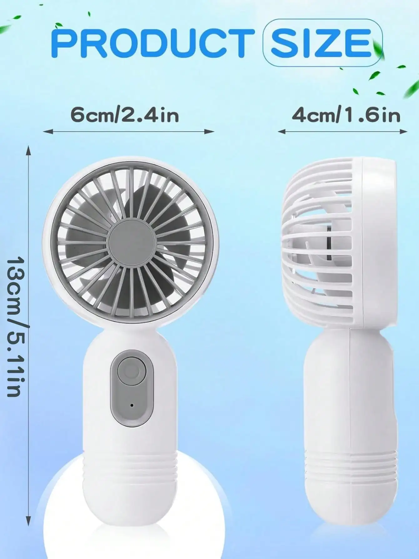 LMMAKE Mini Portable Fan, Cute Handheld Fan Battery Operated Lightweight Small Personal Fan With 3 Speeds And USB Rechargeable Eyelash Fan For Stylish Girl Kids Women Men Office Outdoor Travel Camping